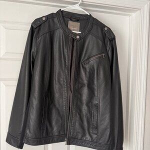 Faux Leather Moto Jacket
